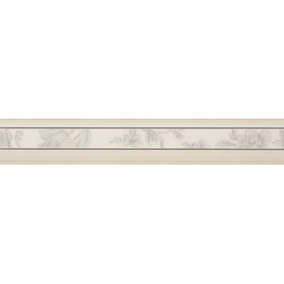 Настенная плитка Romantica 512 ICE WHITE BORDER SERRA для ванной матовая кремовый 90x15