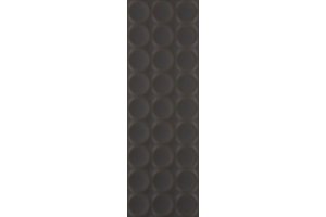 Настенная плитка Flavia 518 ANTHRACITE CIRCLE DECOR SERRA для ванной глазурованная темно-серая 90x30
